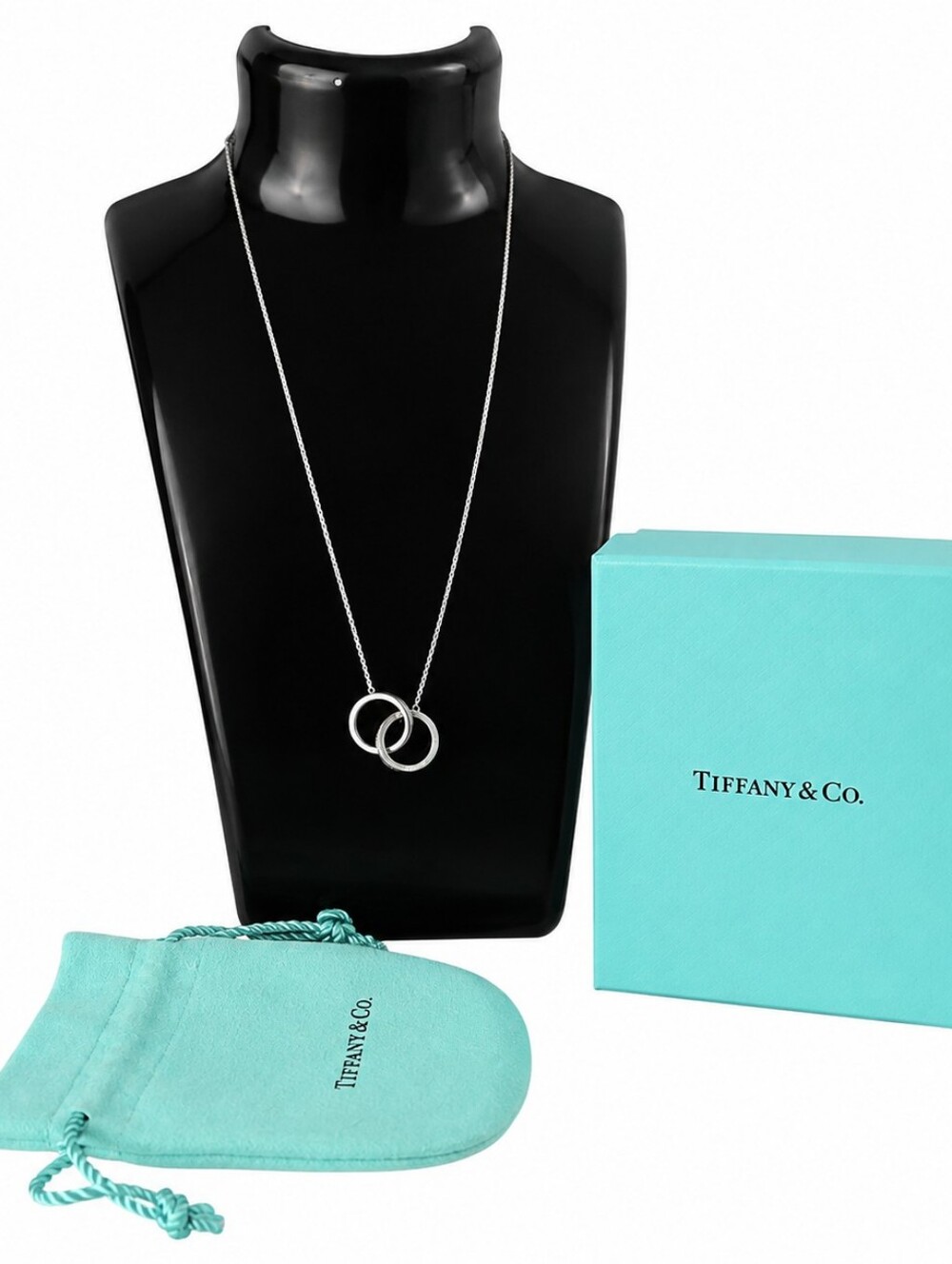Authentic Tiffany & Co. 925 Sterling Silver Interlocking Circles Necklace
